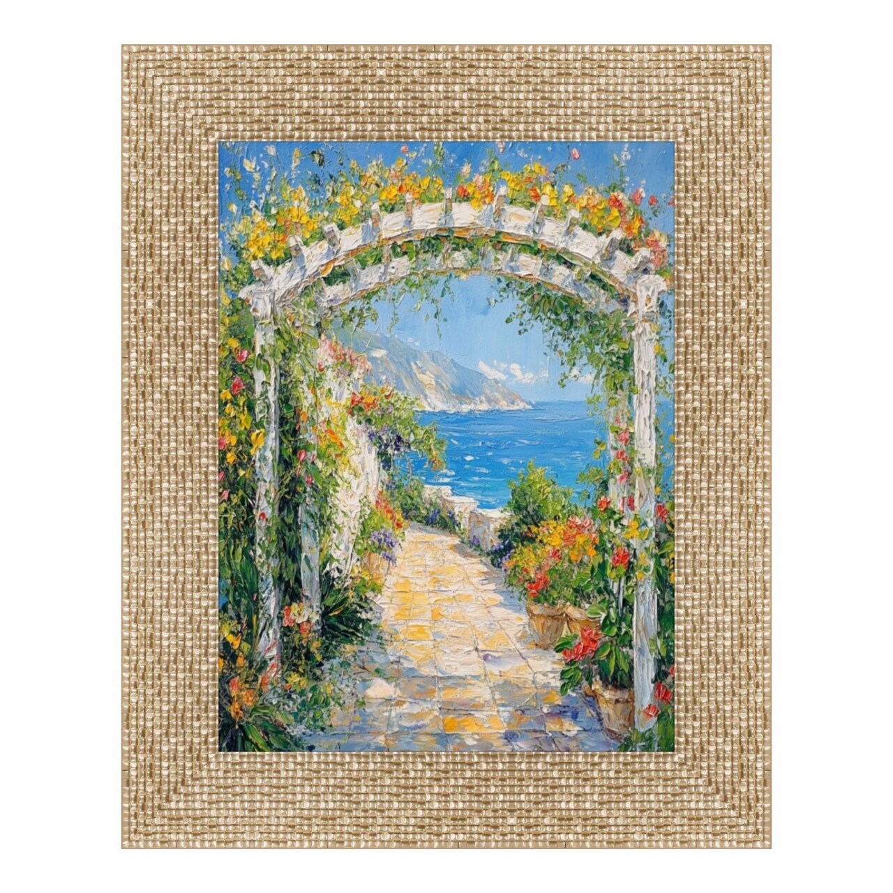 Wide Bright Gold Glitter Metallic Picture Frame - Modern Disco Retro 16x20 frame